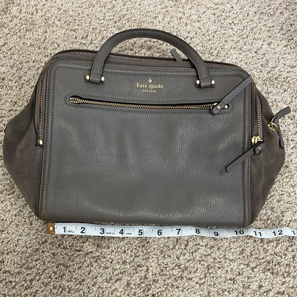 Kate Spade Leather-Suede Gray Handbag - Picture 13 of 16